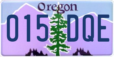 OR license plate 015DQE