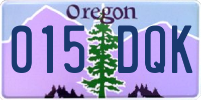 OR license plate 015DQK