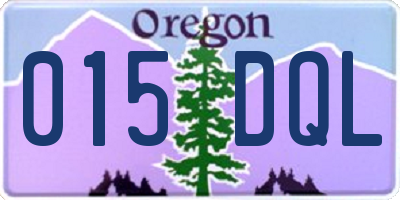OR license plate 015DQL