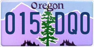 OR license plate 015DQO