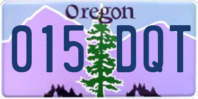 OR license plate 015DQT