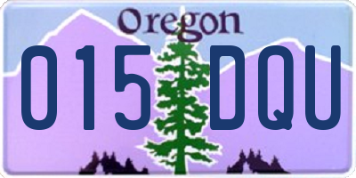 OR license plate 015DQU