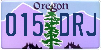 OR license plate 015DRJ