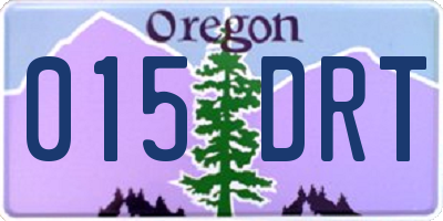 OR license plate 015DRT