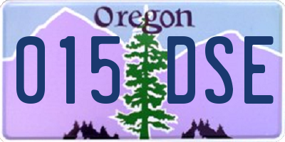 OR license plate 015DSE