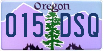 OR license plate 015DSQ