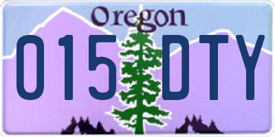 OR license plate 015DTY