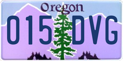 OR license plate 015DVG