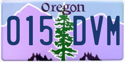 OR license plate 015DVM