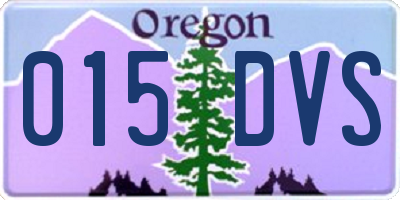OR license plate 015DVS