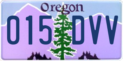 OR license plate 015DVV