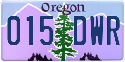 OR license plate 015DWR