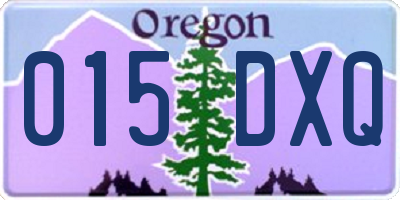 OR license plate 015DXQ