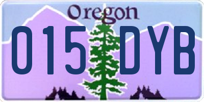 OR license plate 015DYB