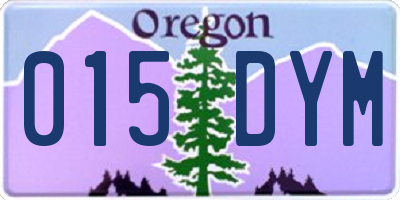 OR license plate 015DYM