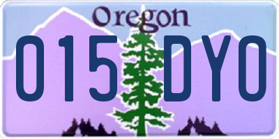 OR license plate 015DYO