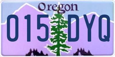 OR license plate 015DYQ