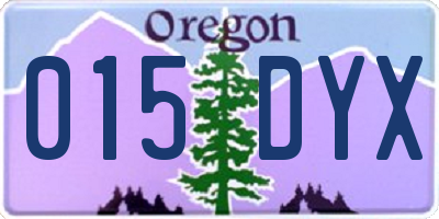 OR license plate 015DYX