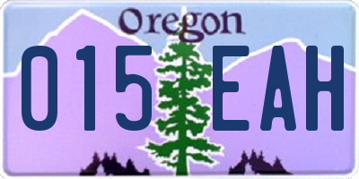 OR license plate 015EAH