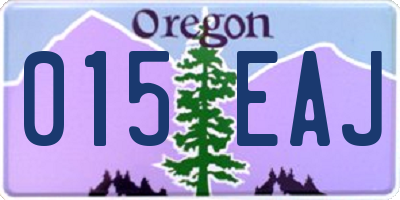 OR license plate 015EAJ