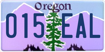 OR license plate 015EAL