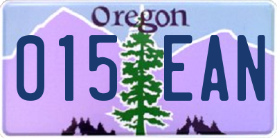 OR license plate 015EAN