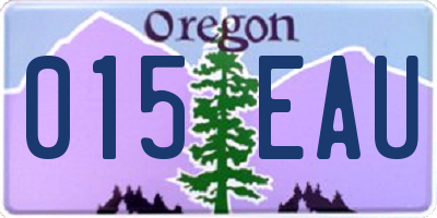 OR license plate 015EAU