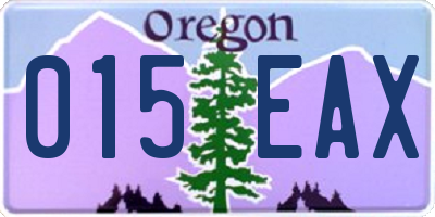 OR license plate 015EAX
