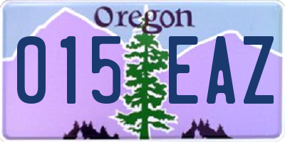 OR license plate 015EAZ