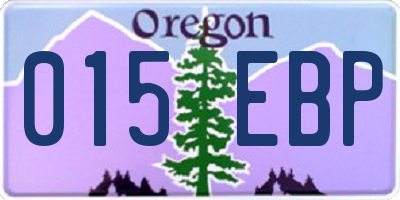OR license plate 015EBP