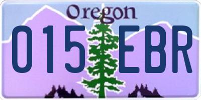 OR license plate 015EBR