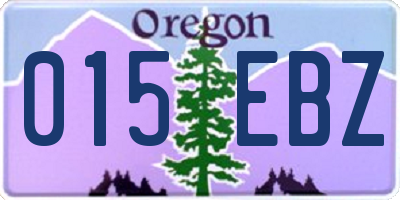 OR license plate 015EBZ