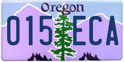 OR license plate 015ECA