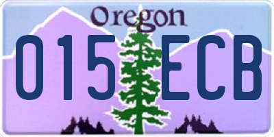 OR license plate 015ECB