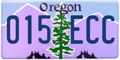 OR license plate 015ECC