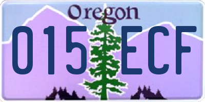 OR license plate 015ECF