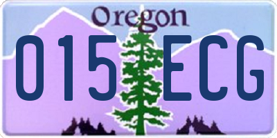 OR license plate 015ECG