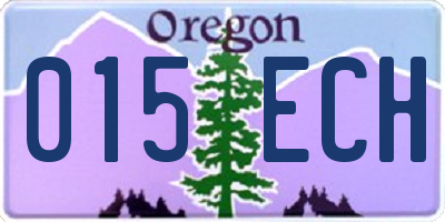 OR license plate 015ECH
