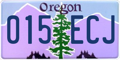OR license plate 015ECJ