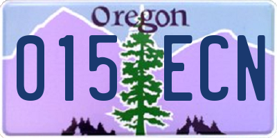 OR license plate 015ECN