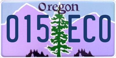 OR license plate 015ECO
