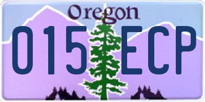 OR license plate 015ECP