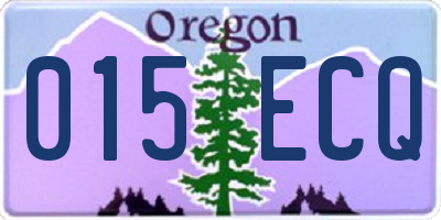 OR license plate 015ECQ