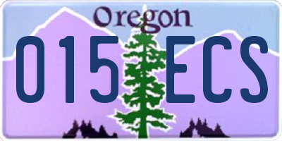 OR license plate 015ECS