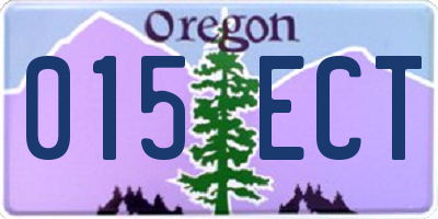 OR license plate 015ECT