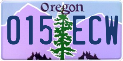 OR license plate 015ECW