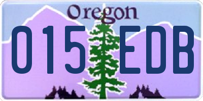 OR license plate 015EDB