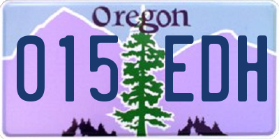 OR license plate 015EDH
