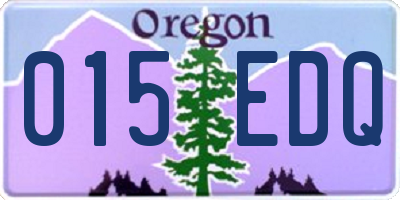 OR license plate 015EDQ