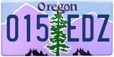 OR license plate 015EDZ
